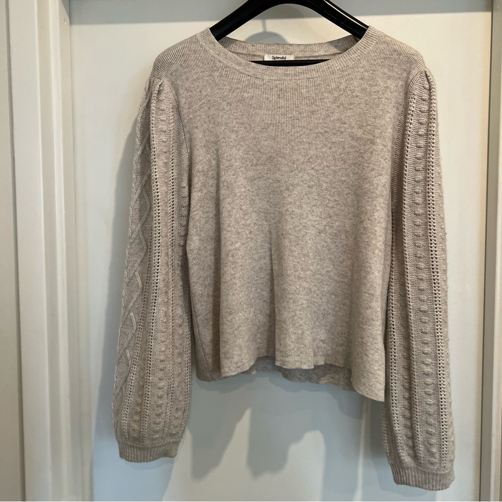 Splendid Cupid Long Sleeved Knitted Sweater.